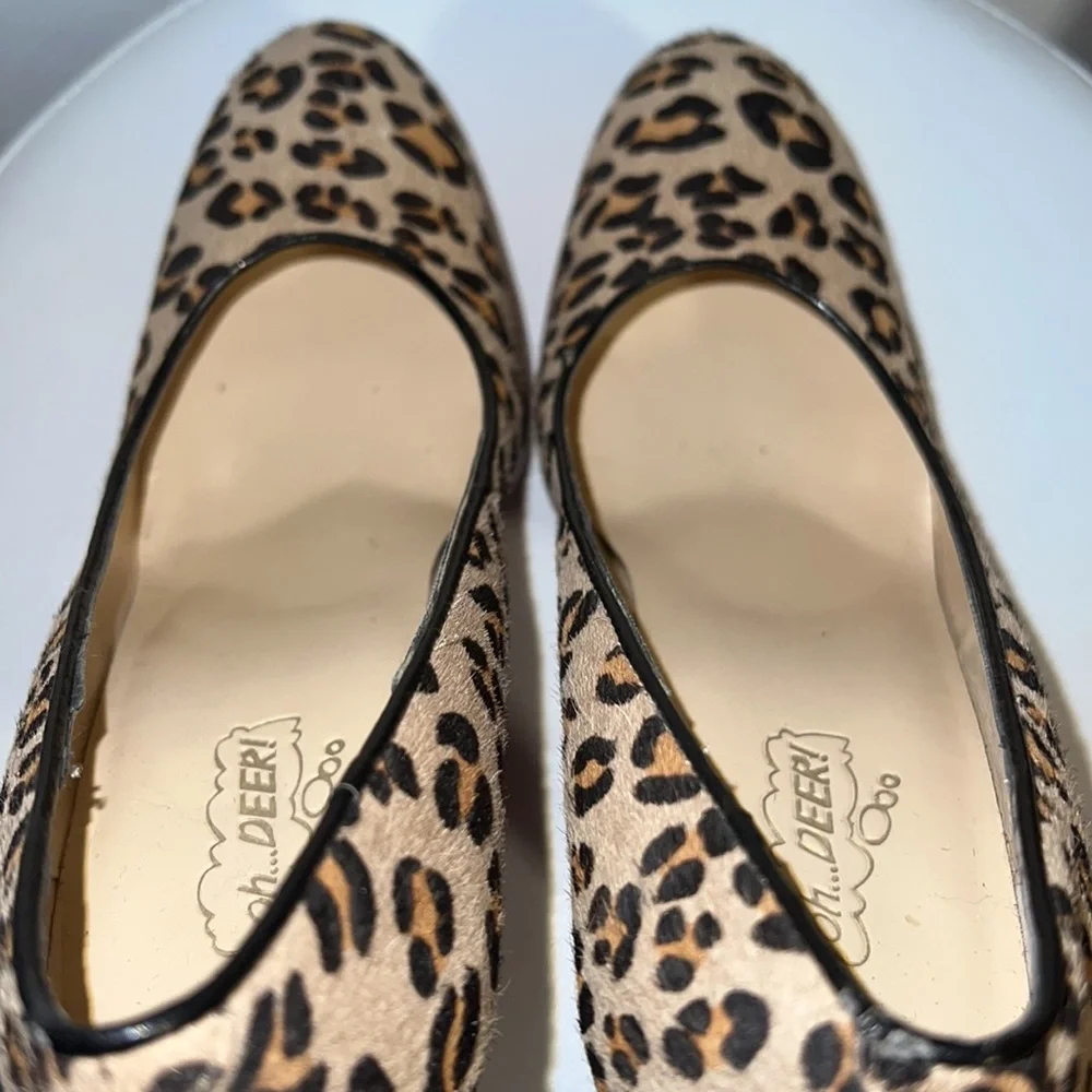 oh…DEER! Slightly used leopard red heel pumps US6.5